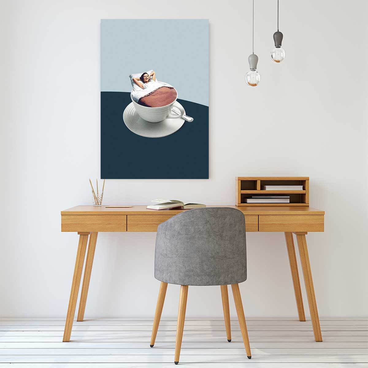 Tableau cuisine humour lever en douceur  Toile imprimée