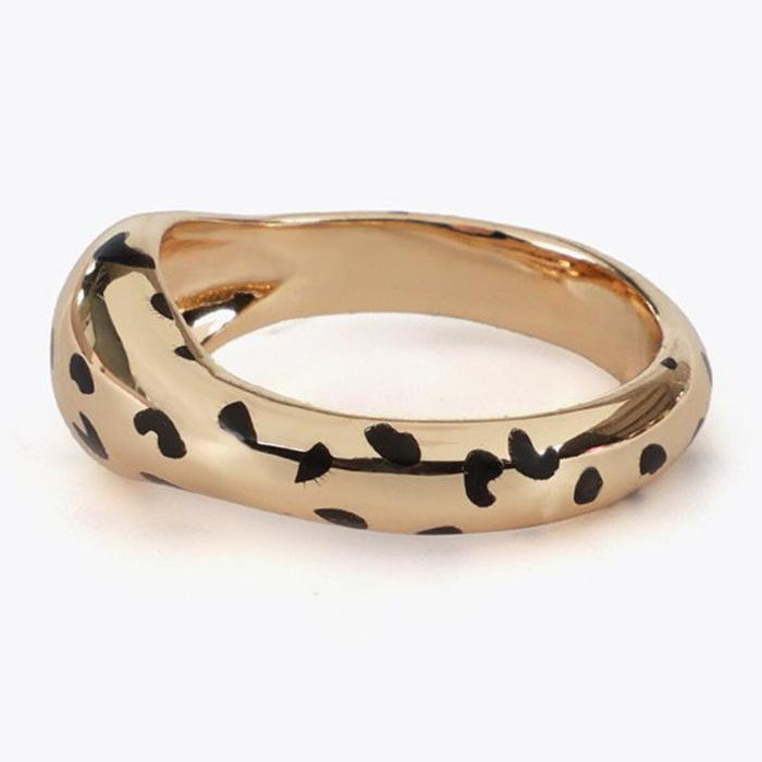 Set di Anelli Bicolore Stampa Animale