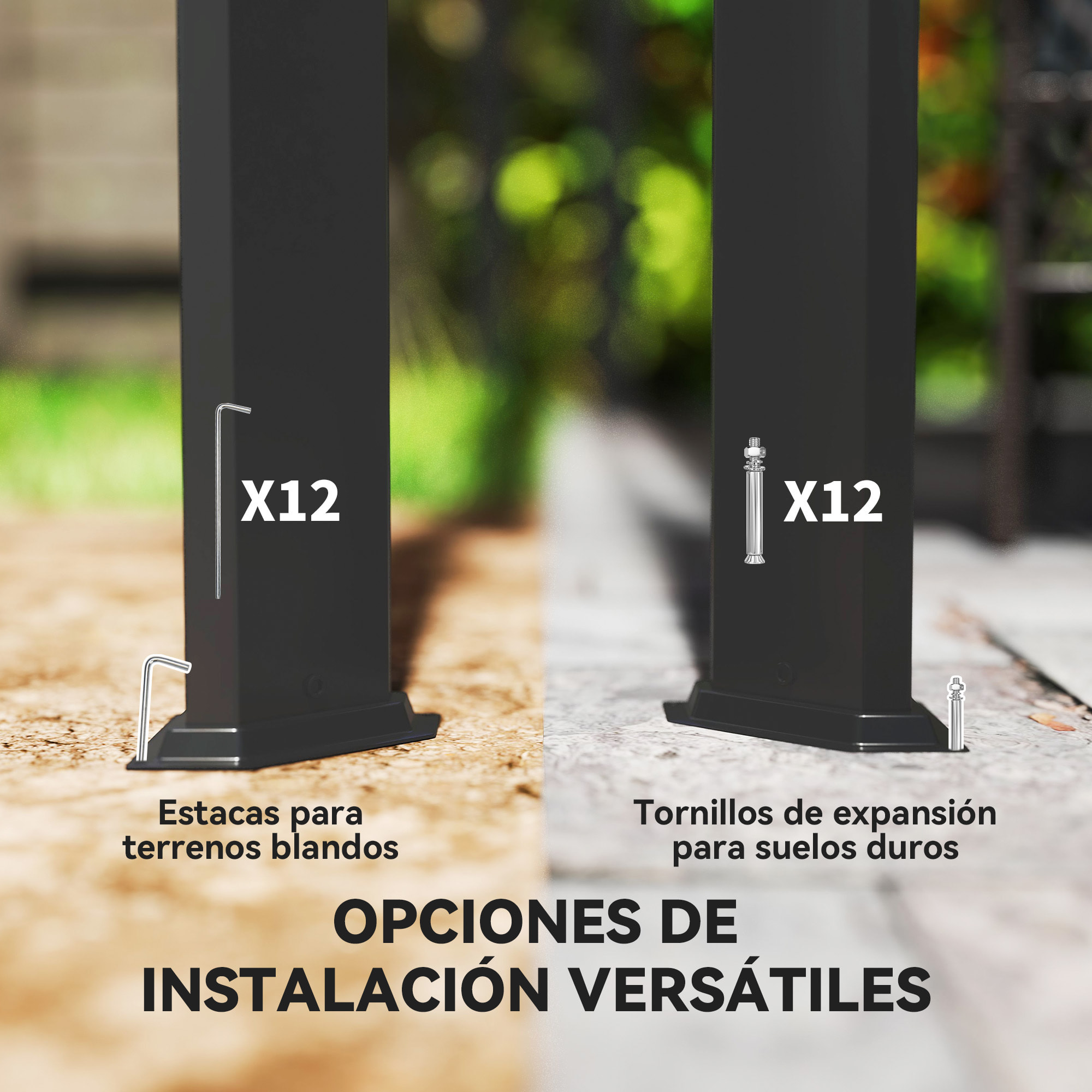 Pérgola de Jardín 3x3 m con Techo Retráctil y Pared Lateral Enrollable, Cenador de Jardín con Estructura de Aluminio, UPF30+, Pabellón para Exterior, Patio, Terraza, Gris Oscuro