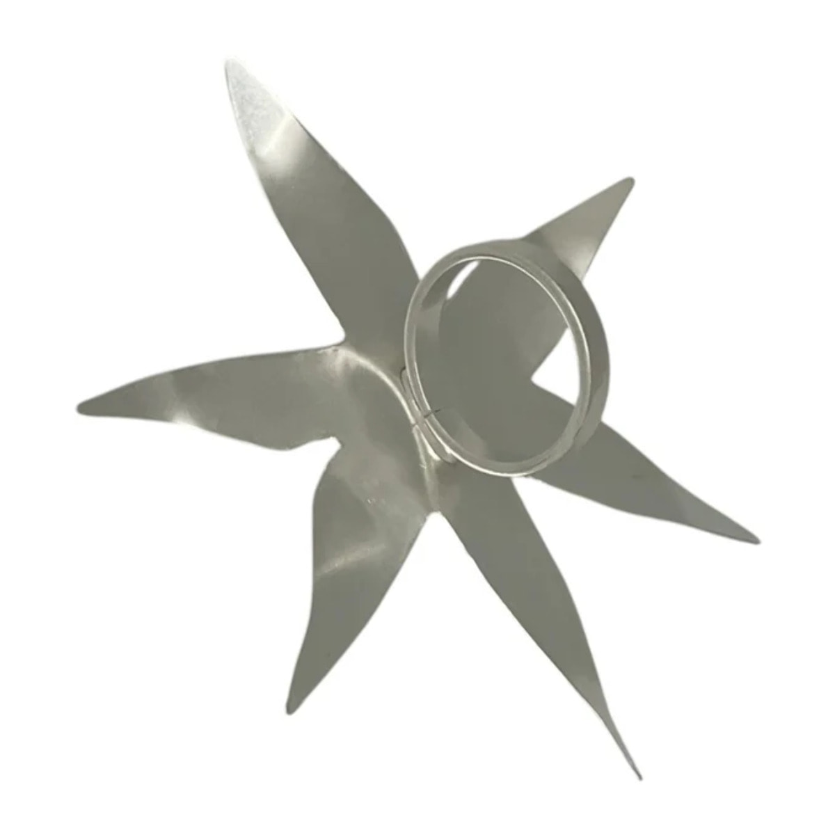 Anillo estrella XXL latón plata 10µ