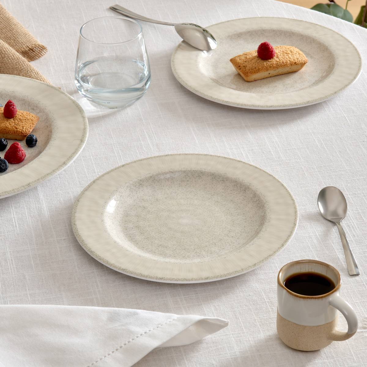 Assiette dessert Solene D23cm beige