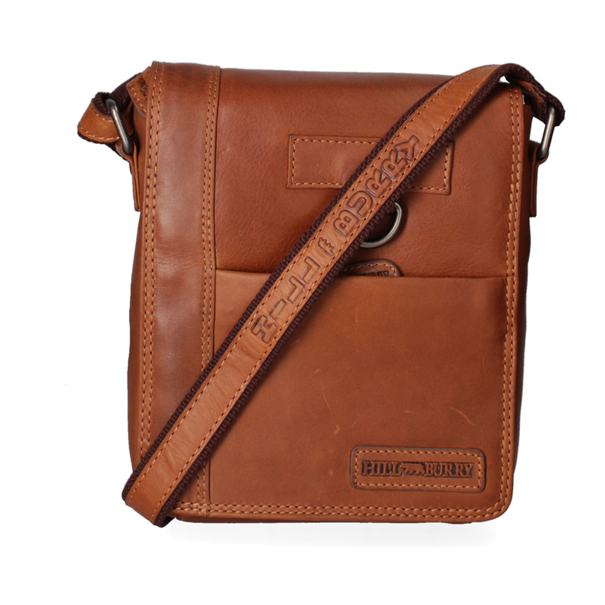 Borsa a tracolla da uomo In Vera pelle Made in Italy 20x25x6 cm