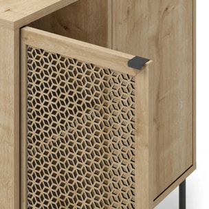 Cómoda Koivu 2 puertas Roble Negro