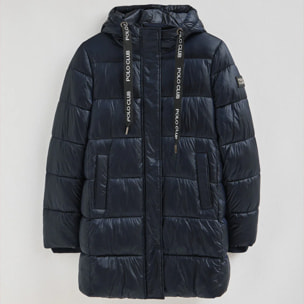 Giaccone Silvon Coat blu con logo Polo Club