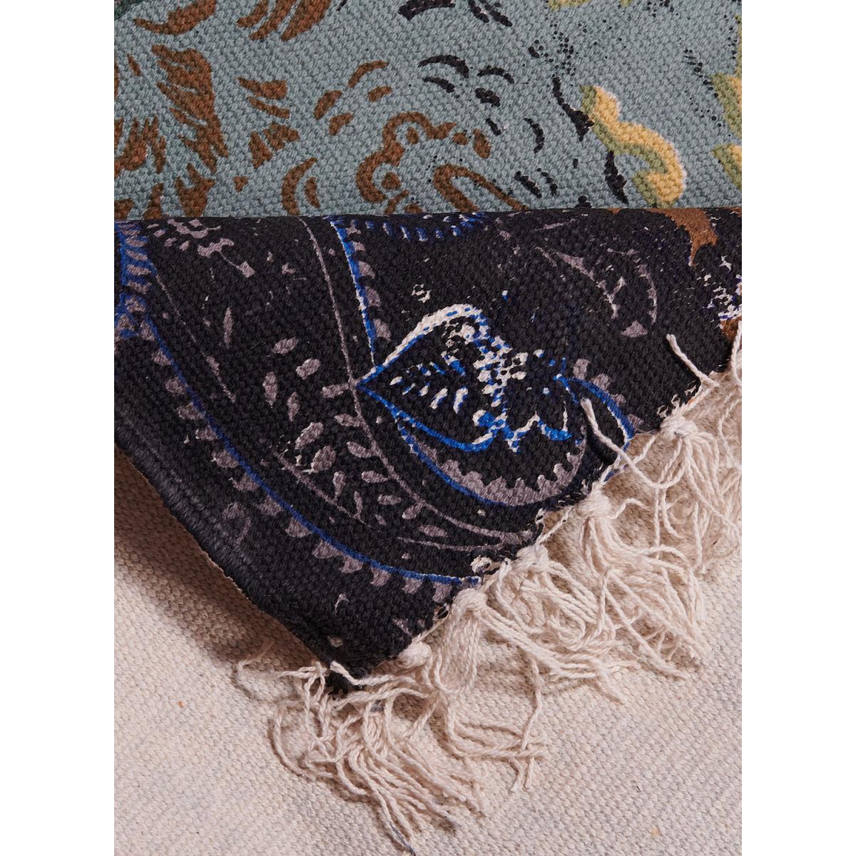 Tapis artisanal  Kilim sans velours NOVU motif ethnique