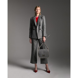 Pantaloni svasati in jacquard M