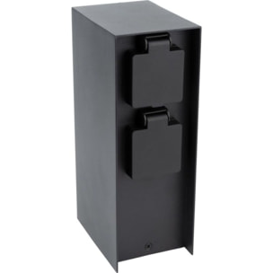 Multiprise ZENITECH de jardin à fixer 4x16A IP44 alu noir