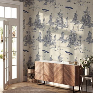 Carta da Parati Toile de Jouy Ufo