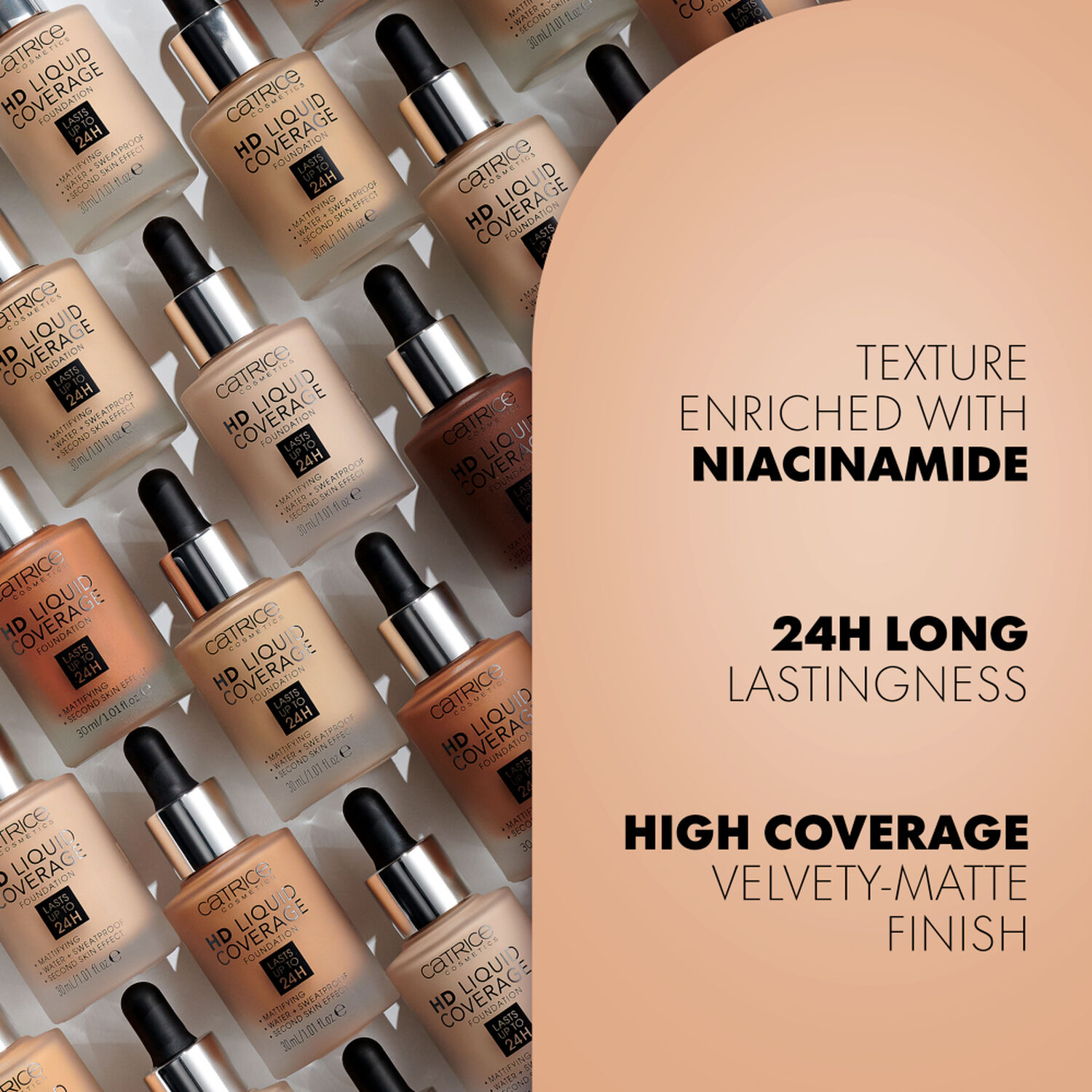 Hd Liquid Coverage Foundation - Fond de Teint Liquide Haute Couvrance 30ml