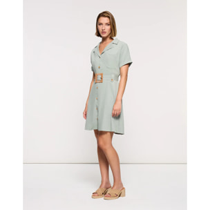 Vestido Corto Caqui Claro - Ilice