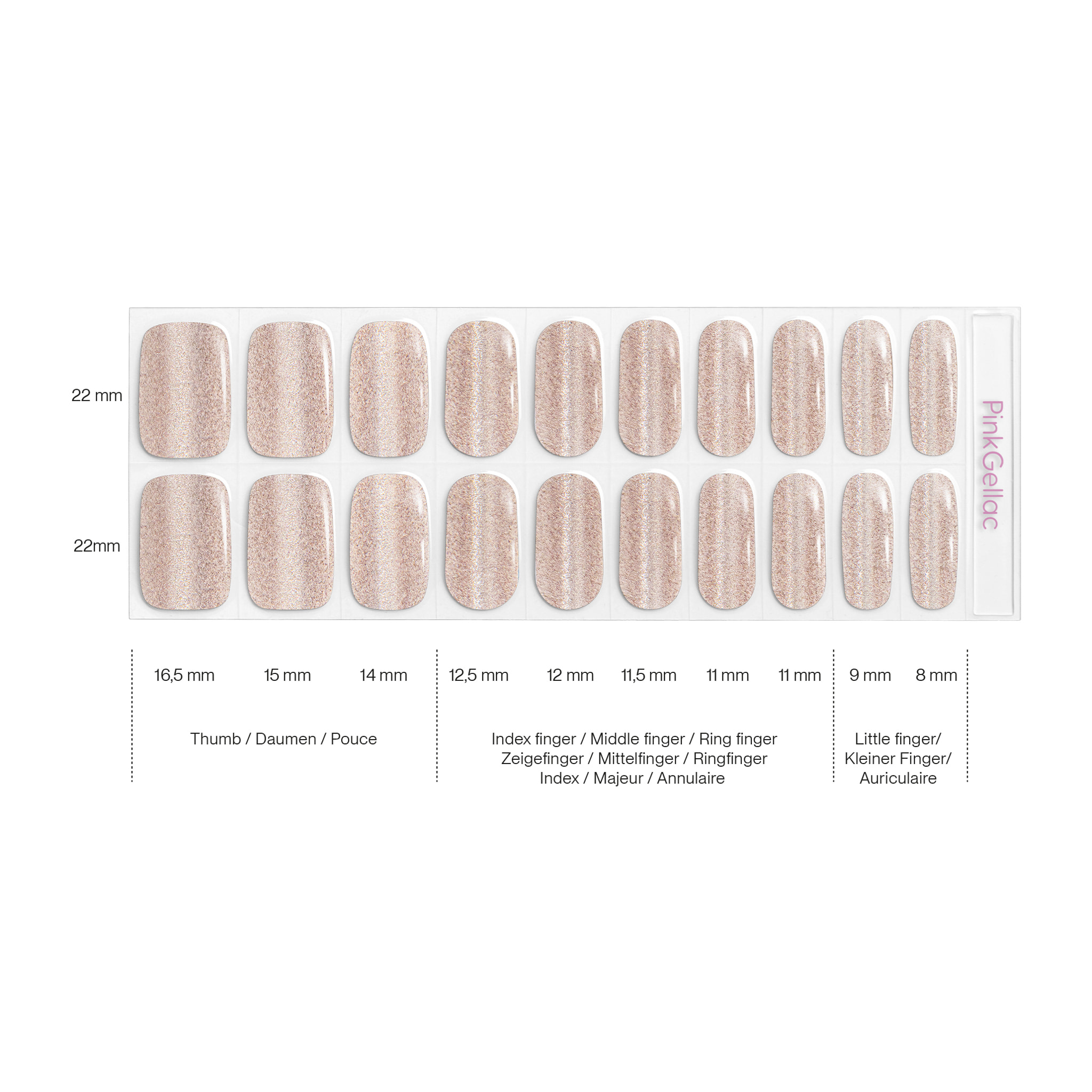 Stickers gel - 0025 Cat Eye Champagne Gold