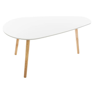 Tables gigognes "Mileo" blanc L88/98cm