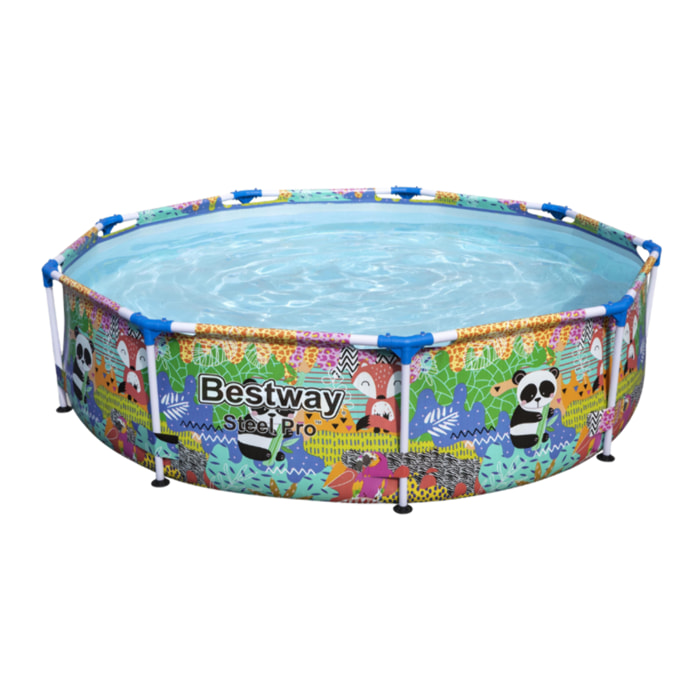 Bestway Piscine hors sol - Ronde - Steel Pro - Motif panda - 274 x 66 cm