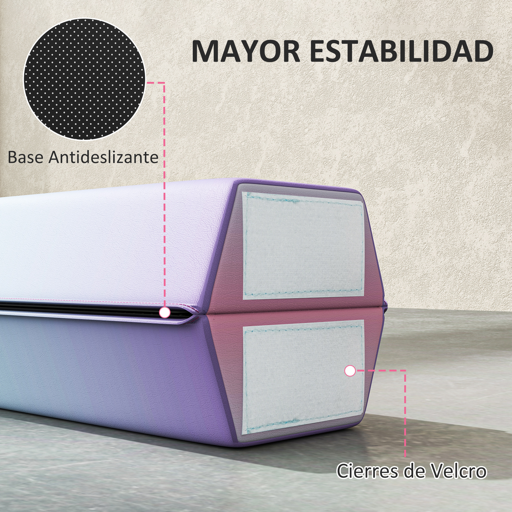 Barra de Equilibrio Gimnasia Plegable 236 cm, Barra de Gimnasia Artística con Base Antideslizante, Viga de Equilibrio para Niños, Principiantes, Gimnastas Profesionales, Entrenamiento en Casa
