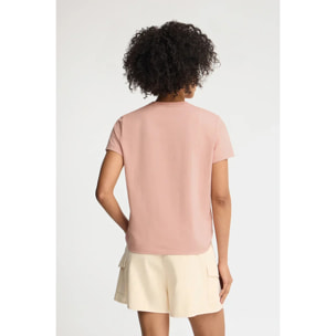 Maglietta rosa pallido a maniche corte con ricamo Established 2012 Polo Club