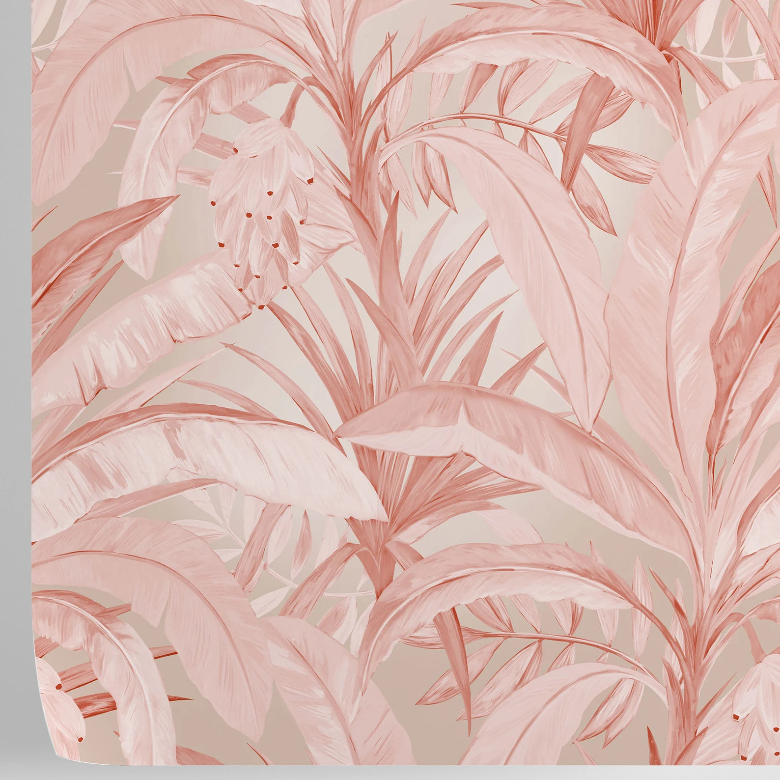 Carta da Parati Jungla Tropicale Rosa