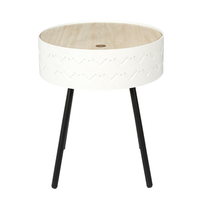 Table Coffre Eugenie Blanc