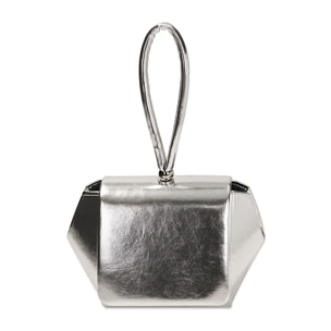 Mini bag argento laminato