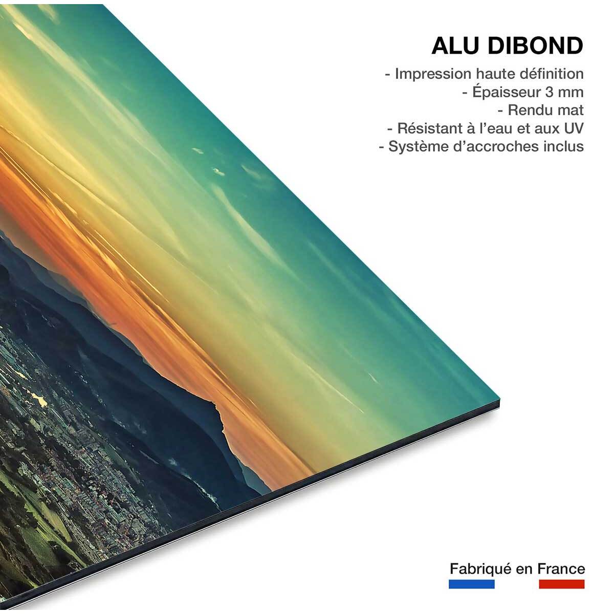 Tableau coucher de soleil pays basque Tableau alu Dibond