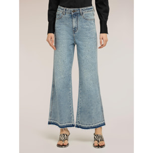 Motivi - Jeans palazzo con aplicaciones de strass - Light - blue