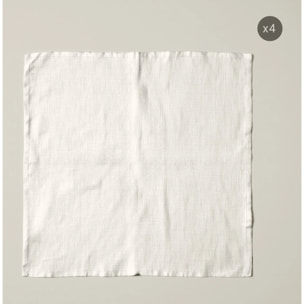 Lot de 4 serviettes Uni Naturel 102