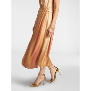 Elena Mirò - Abito elegante dalla stampa sfumata - Beige