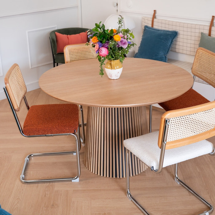 Table à manger ronde en bois 4 personnes - ADA