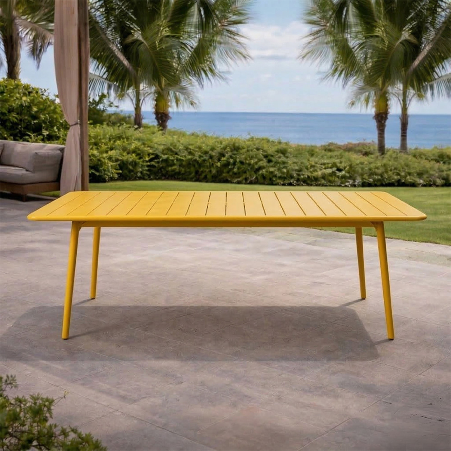 Table de jardin 8-10 places 200cm jaune EVORA