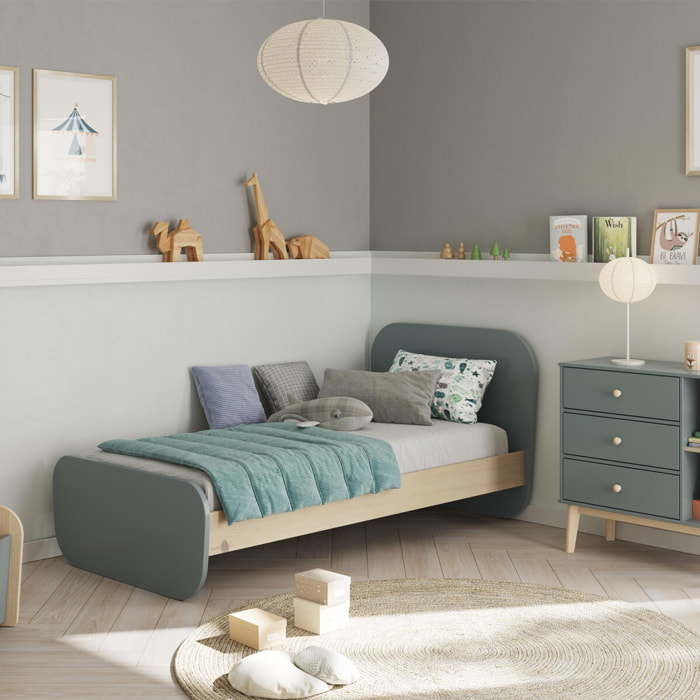 Lit enfant avec tête de lit en bois - ELISE
