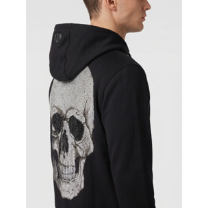 PHILIPP PLEIN Felpa con zip e cappuccio SKULL
