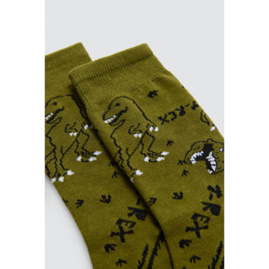 Confezione da 4 calzini per bambini stampati Roar