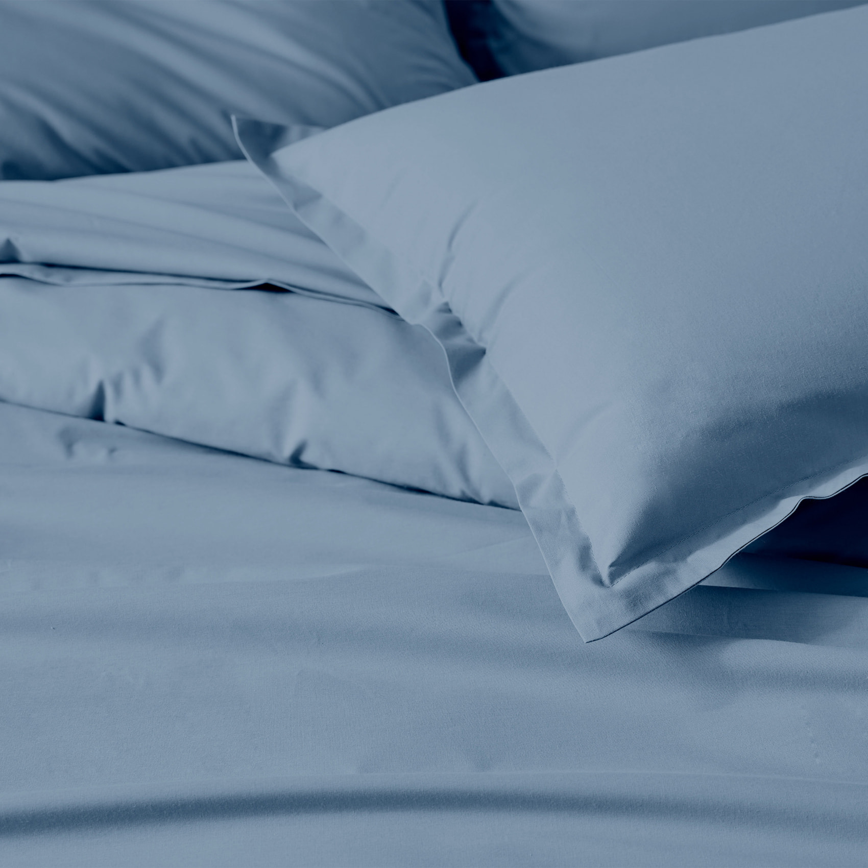 Housse de couette en coton biologique - Bleu