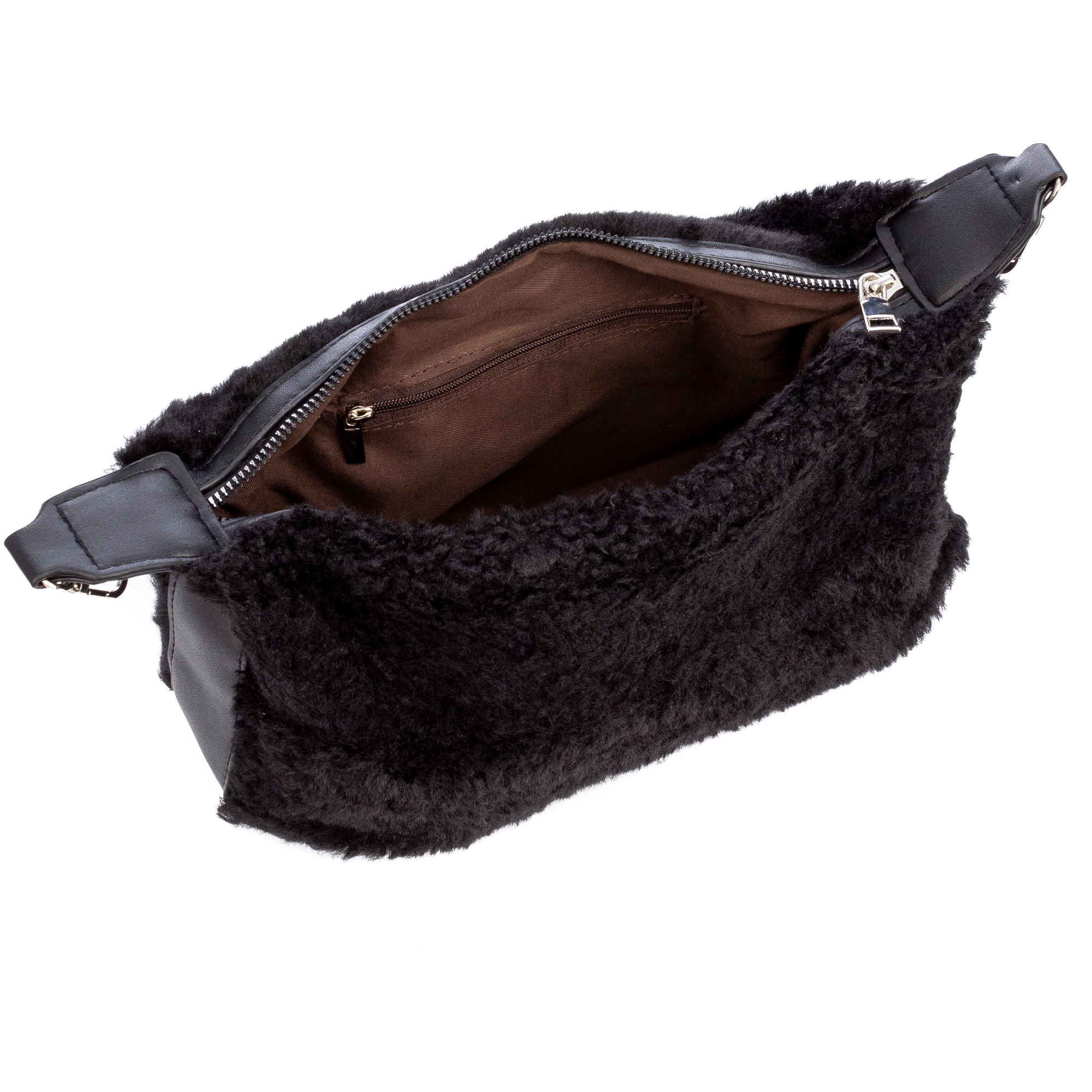 Atzara borsa a mano in pelliccia morbida.