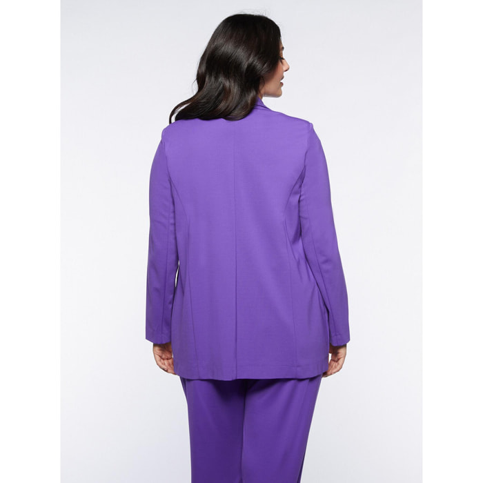 Fiorella Rubino - Blazer in punto Milano - Viola