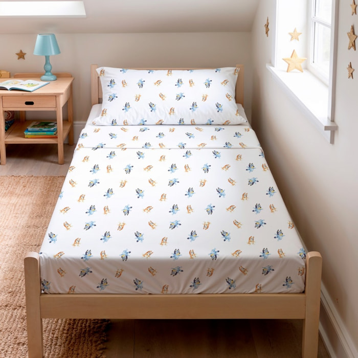 Sábana encimera BLUEY + funda almohada 45x110 .