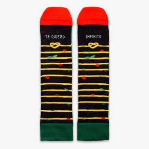 Calcetines "Te quiero infinito" pasta - low impact