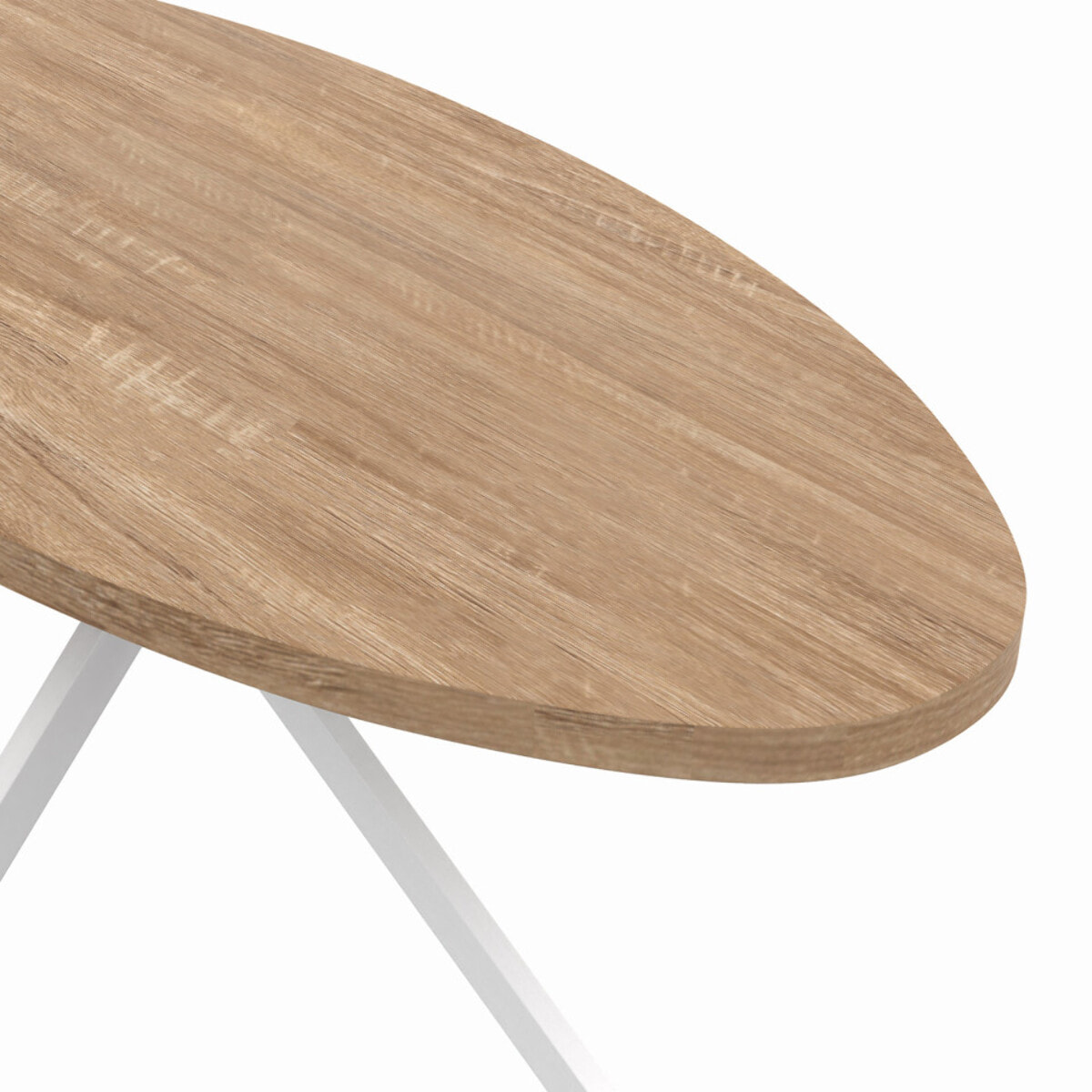 Table repas ovale pieds spider - Bois - Blanc