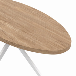 Table repas ovale pieds spider - Bois - Blanc