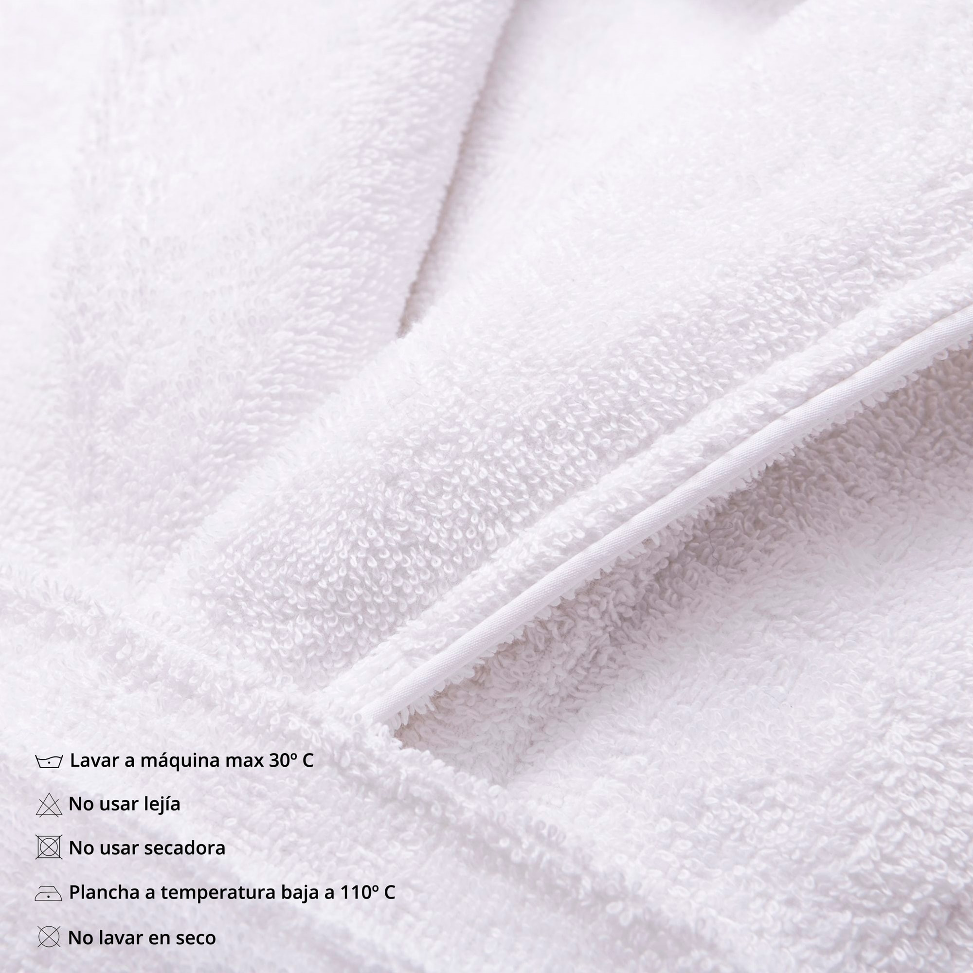 Albornoz 100% algodón 360gsm blanco scalpers home