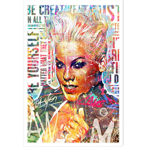 Affiche illustration graffiti pink Affiche seule