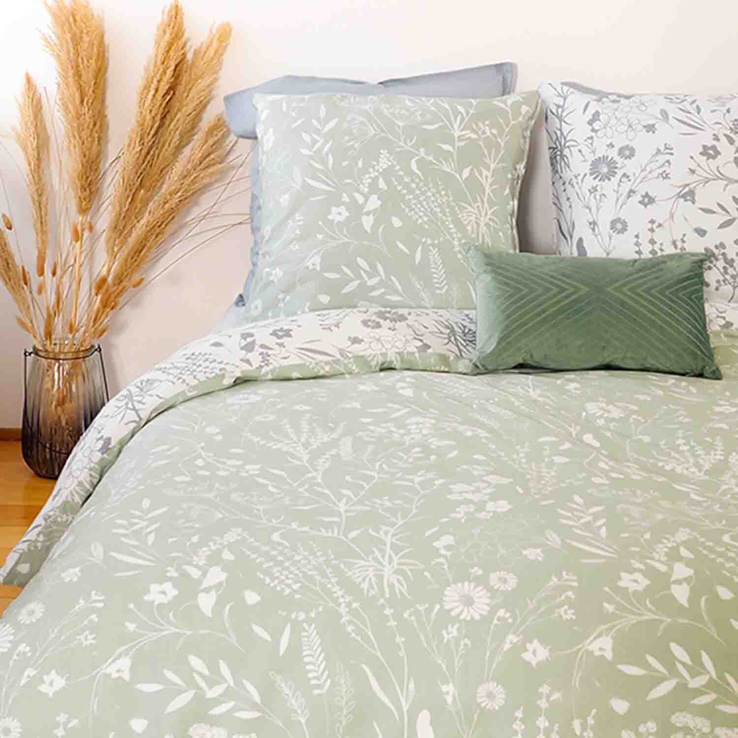 Parure housse de couette 3pcs 100% satin de coton 78fils susie