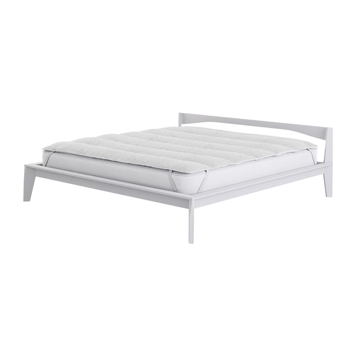 TOPPER TRAPUNTATO BAMBOO CON ELASTICI - Made in Italy