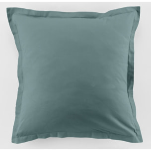 Lot De 2 Taies D'oreiller 100% Coton 57fils Bleu Canard