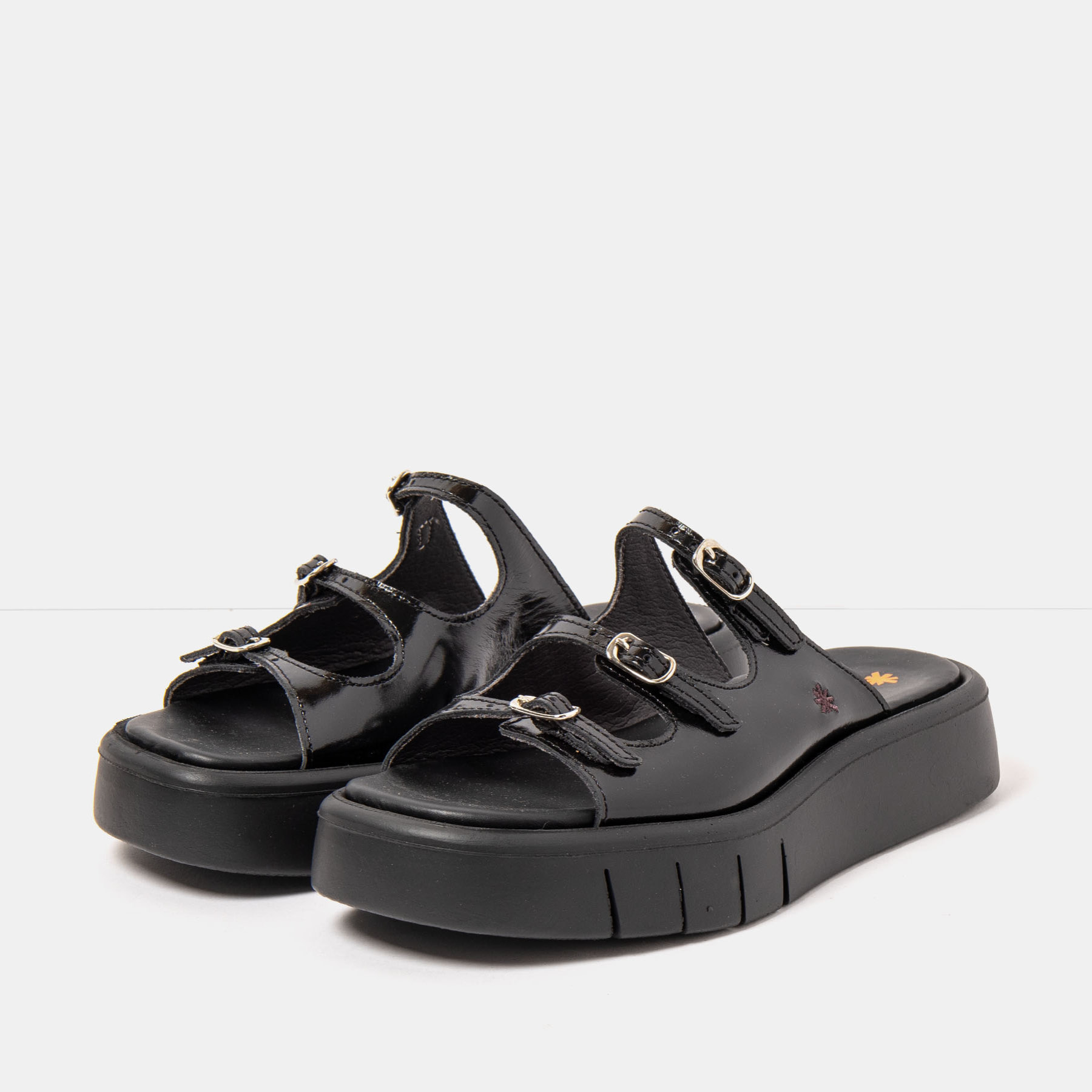 Sandalias 1847 NAPPA SHINNY BLACK/ MALAGA color Black