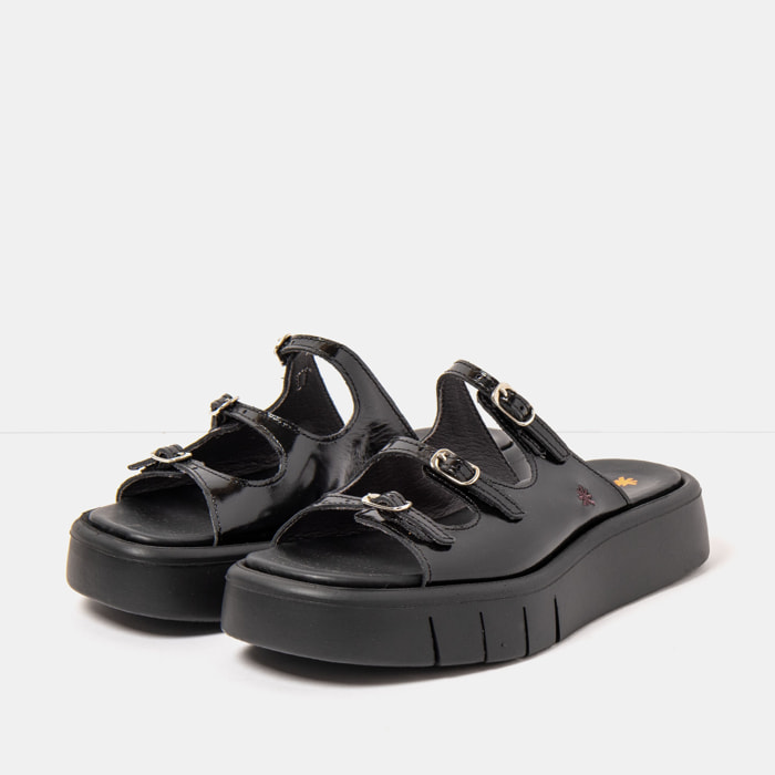 Sandalias 1847 NAPPA SHINNY BLACK/ MALAGA color Black
