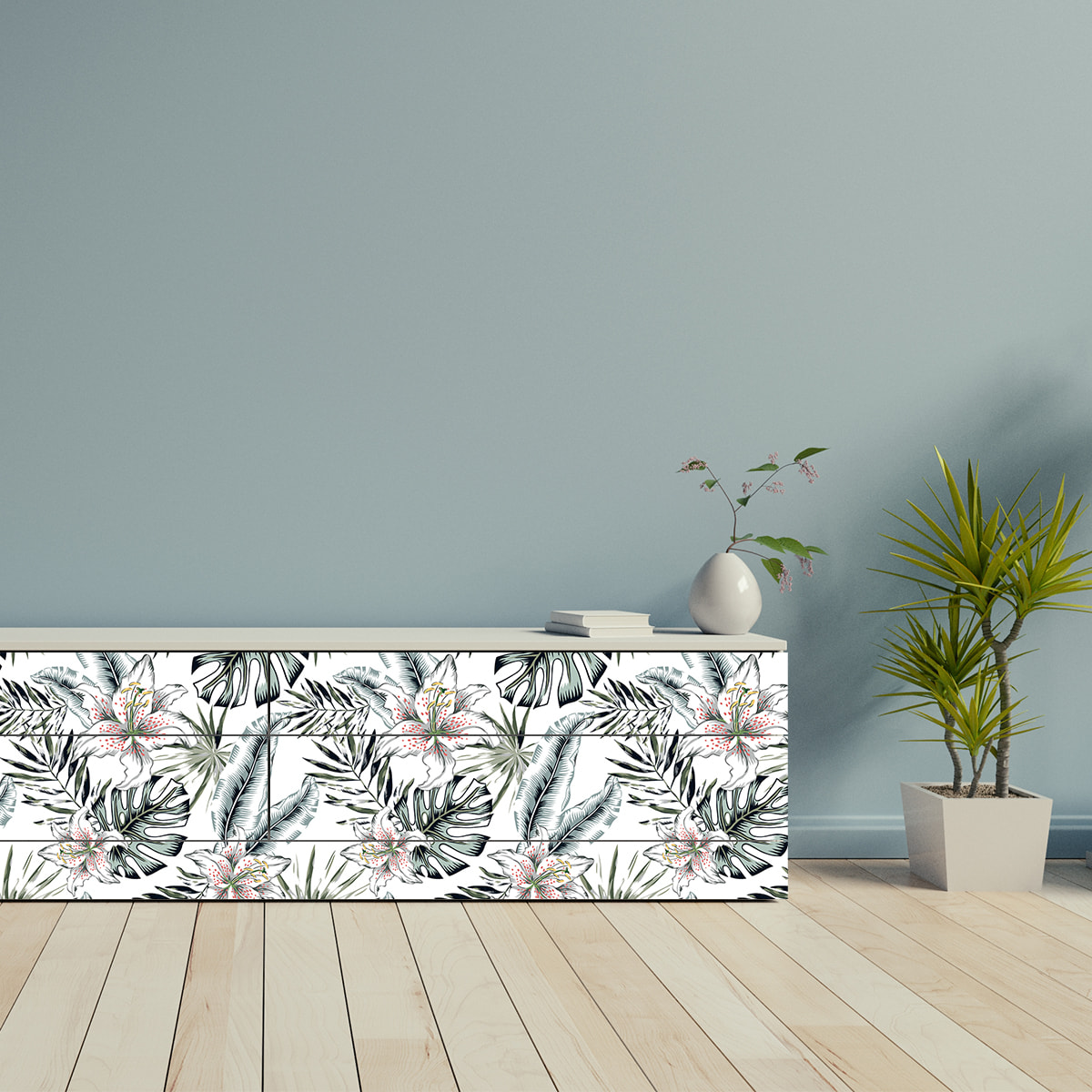 Sticker meuble tropical manuia 40 x 60 cm