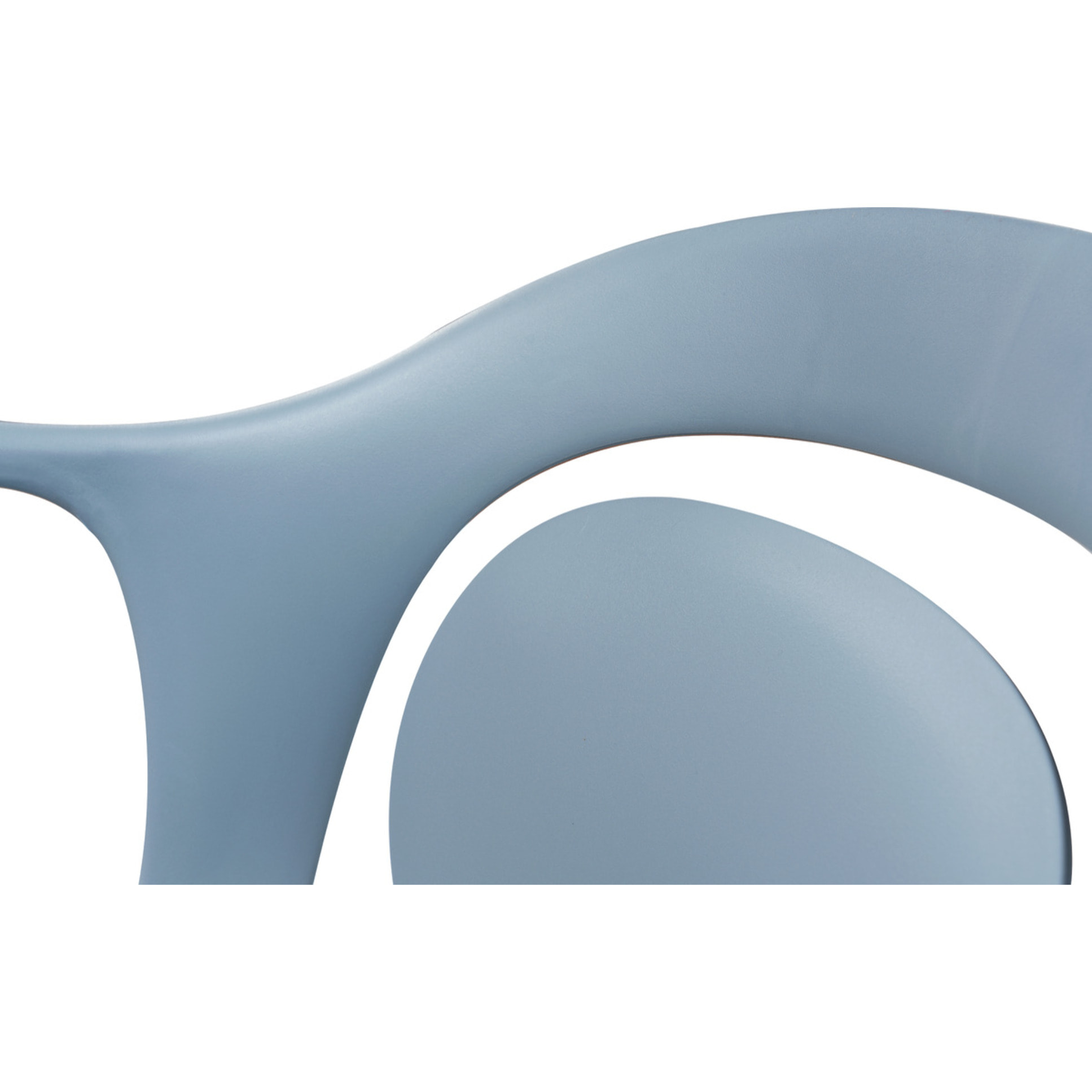 Set 4 sedie Chuck moderne in polipropilene blu grigio