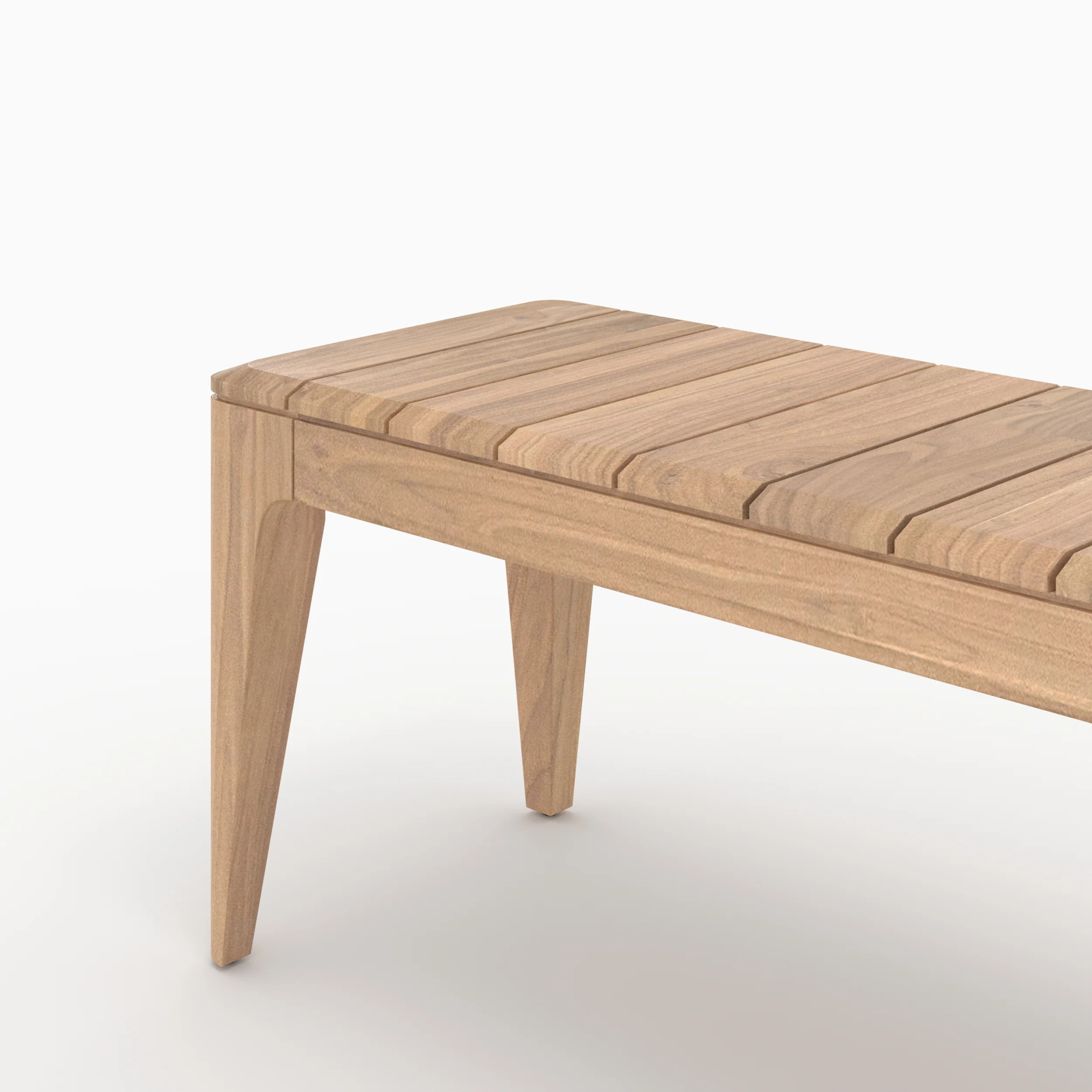 Table et bancs de jardin en bois de teck recyclé 10 personnes - Nonza