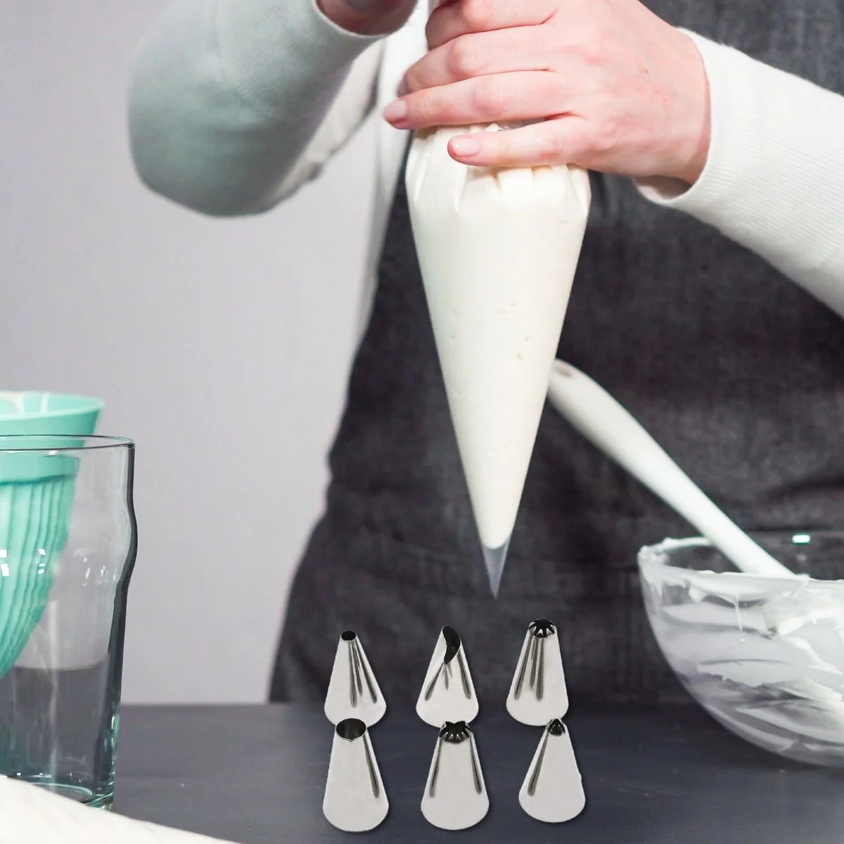 Lot de 6 douilles à pâtisserie en inox petit modèle Zenker Smart Pastry