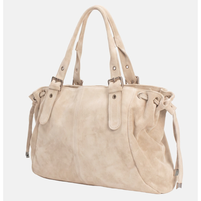 Borsa a mano da donna Made in Italy - Modello Celeste Plus - 100% pelle - 20.0 x 28.5 x 41.0 cm
